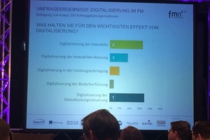  Auch Ergebnisse zu einer Studie "Digitalisierung im FM" wurden in Düsseldorf präsentiert 