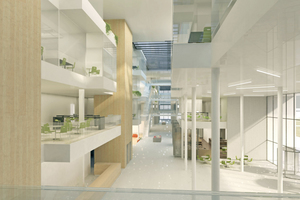  Die Frankfurt School legte von Beginn an ­hohen Wert auf den effizienten und ressourcenschonenden Umgang mit Energie. Neben der Installation der technischen Gewerke übernahm Caverion die gesamte Ausführungsplanung 