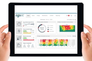  Internetfähige und app-basierte Lichtmanagementsystem kombinieren Hardware und Software und können für weiterführende daten­basierte Services eingesetzt werden: Facility Manager können so die im System gesammelten Informationen nutzen, um ihr Gebäude smarter zu machen, etwa für ein optimiertes Raummanagement 