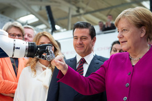   Bundeskanzlerin Angela Merkel und Mexikos Präsident Peña Nieto am Eröffnungstag der Hannover Messe 