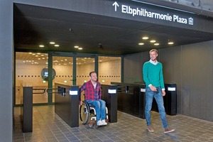  Für Personen mit Handicap wurden Sensorschleusen mit automatischen Türelementen installiert 