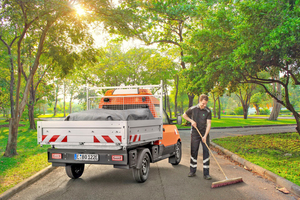  Auch für Arbeiten im Außenbereich ist der StreetScooter bestens geeignet 