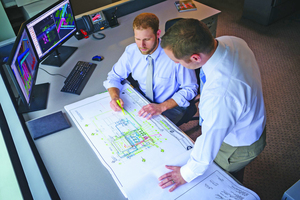  Mittels Building Information Modeling können Architekten, TGA-Planer und Brandschutzgutachter gemeinsam in Echtzeit an einem Gebäudemodell arbeiten. Die am Bau beteiligten Personen haben dadurch einen besseren Überblick, als bei herkömmlichen CAD-Anwendungen 