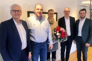  V.l.n.r.: Ulrich Geiger (Geiger Facility Management), Bernhard Lengeling (Lengeling Service), Eva-Maria Lengeling (Lengeling Service), Thomas Braun (Geiger Facility Management), Alexander Geiger (Geiger Facility Management) 