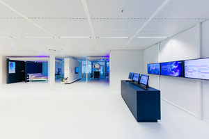  Station 1: „Kontrollzentrum“: An der ersten Station befindet sich das „Kontrollzentrum“, an dem ein ­Einblick in die Nutzung von Künstlicher Intelligenz und in die zukünftige automatisierte Auswertung von Nutzerverhalten und von Betriebsstatistiken erfolgt 
