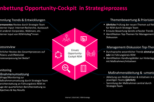  Entscheidend ist die Einbettung des REM Opportunity Cockpits in den Strategie-Prozess des Corporate Real Estate Management der Deutschen Telekom AG 
