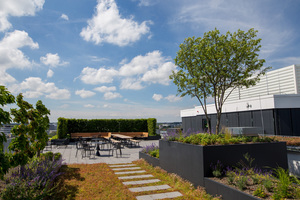  Die Dachterrasse des Kölner Bürogebäudes THE SHIP 