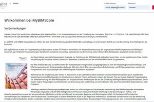  Startseite von MyBIMScore 