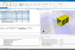  Von der Planung zur Bauausführung: Das „DBD BIM“-Plugin erzeugt vollautomatisch standardleistungsbuchkompatible Kosten­elemente und legt somit die Grundsteine für eine VOB-gerechte Ausschreibung. Auf Knopfdruck können Mengen, Massen und ein bepreistes Leistungsverzeichnis erzeugt und der Ausführungs­prozess somit unmittelbar angedockt werden 