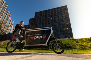  Die Paketzustellung erfolgt bei MyPup teils über E-Bikes. 