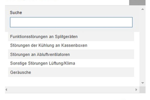  Dropdown-Unterstützung für Störungsarten an RLT-Anlagen 