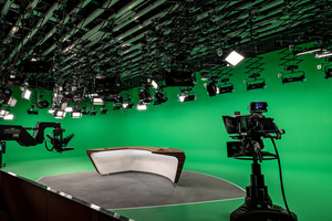  Blick in ein Studio mit Green Screen 