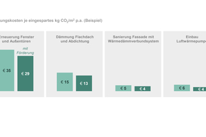  Sanierungskosten je eingespartes kg CO2/m² p.a. (Beispiel). 