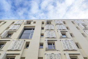  Das neue Studierendenwohnhaus B6 ist in hybrider Holzmodulbauweise als KfW-­Energieeffizienzhaus nach dem Standard 40plus gebaut. 