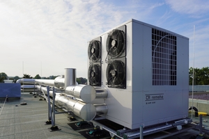  Die Luft-Wasser-Wärmepumpe E-HP AW 176 Ace ist speziell für die nachhaltige Beheizung und Kühlung von mittleren und großen Gebäuden entwickelt. 