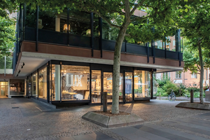  Der LUX-Pavillon ist eine Austausch- und Präsentationsplattform der Hochschule Mainz für Studierende, Lehrende und externe ­Partner aus Wirtschaft, Kultur und Forschung, der die Mainzer Innenstadt belebt. 