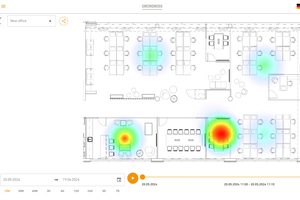 Die Softwarelösung bietet einen Floorplan in 2D-Darstellung. 