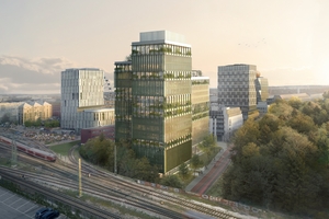  Geplante Konzernzentrale bietet hochmodernen Arbeitsraum. Das neue Bürokonzept schafft positive Entwicklungspotenziale für kulturelle Transformation und entspricht neuesten energetischen Standards 
