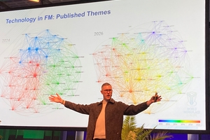  In der Keynote von Matt Tucker wurde Facility Management als zunehmend datengetriebene Disziplin beschrieben, in der nicht nur Systeme wichtig sind, sondern vor allem die Fähigkeit, Muster zu erkennen, Erkenntnisse zu übersetzen und daraus Maßnahmen abzuleiten.  