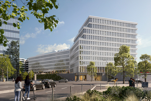  Das elfgeschossige Bürohochhaus „The Friedenauer“ in Berlin.  