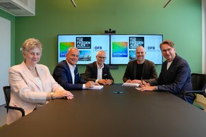  v.l.n.r. Karin Richter, Bernd Schade, Thomas Löbel (OFB), Matthias Prennig, Matthias Trunk (Gasag). 