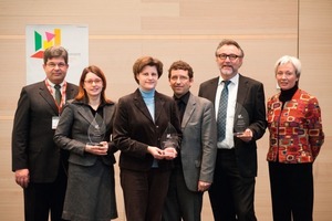  Bei der Verleihung des Best Paper Awards (hier die Preisträger dieses Jahres) im Rahmen der Kongress­eröffnung am 22. Februar 2011 werden erneut die drei besten Vorträge ausgezeichnet 