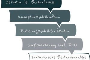  Die Einführung des Portfoliomanagers erfolgt in fünf Schritten, wobei unterschiedliche Individualisierungsgrade möglich sind 