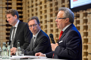  v.r.n.l.: Otto Kajetan Weixler, Thomas Knoepfle und Wolfgang Moderegger bei der Eröffnung des FM-Tages  