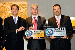  TÜV Süd hat sein Beratungs- und Dienstleistungsportfolio um die ganzheitliche Bewertung und Zertifizierung für die Immobilienwirtschaft verstärkt. Das Unternehmen vergab auf der Expo Real das „SCoRE“-Zertifikat für Verwaltungsgebäude des Finanzdienstleisters KGAL 