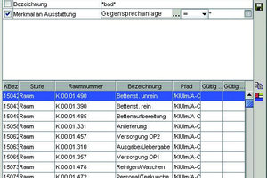  Die Anzahl beliebiger Ausstattungen lässt sich im digitalen Raumbuch schnell ermitteln 