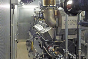  Der Verbrennungsmotor ist das Herz des BHKW – er treibt den Generator an, der Strom und gleichzeitig Wärmeenergie produziert 