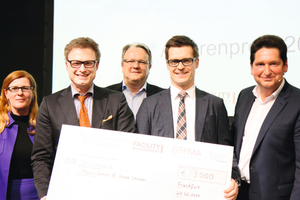  Gewinner des ipv-Autorenpreises mit Jury und Laudatoren: Kerstin Galenza, Hauke Schlüter, Oliver Vellage, Florian Danner und Achim Roggendorf 