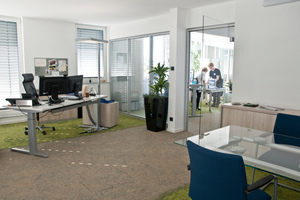  Das moderne Bürogebäude ist mit intelligenter Gebäudetechnik von Priva ausgestattet und sorgt durch den Open-Space-Charakter für eine optimale Arbeitsatmosphäre 