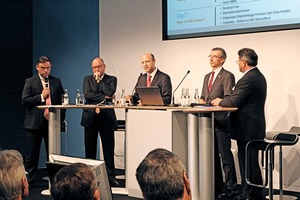  Die Podiumsdiskussion zum Thema Energie­wende am FM-Tag 