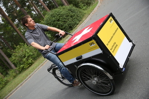  Für kurze Strecken zwischen einzelnen Firmengebäuden ist das Fahrrad nach wie vor das effizienteste Transportmittel 