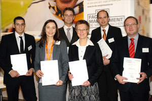  v.l.n.r. - GEFMA Förderpreisträger 2011Roman Schischko, Arlett Daberkow, Dr. Philipp Stichnoth, Sabine Borchert,Karl Zimota (Hauptpreis), Dietmar Auer 