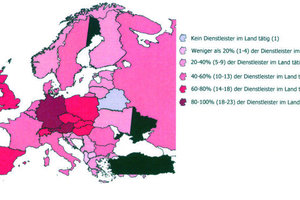  Verteilung der Dienstleister und Allianzen in Europa 