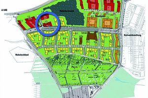  Geländeplan und Umfeld des neuen Gebäudekomplexes 