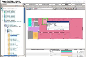  SVG-Grafiken ermöglichen das automatische Einfärben von Räumen im Grundriss nach frei definierbaren Kriterien und einen einfachen Ausdruck der farbigen Grafik 