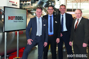  Arbeiten zusammen: die Bosch-Repräsentanten Franz Dörr und Karl Franz und die Hotmobil-Geschäftsführern Christian Hahn und Reto Brütsch  