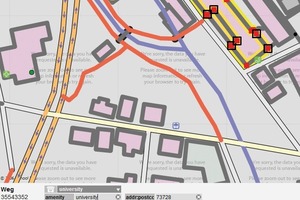  Sogenannte Mapper bearbeiten online Rohdaten und definieren für einzelne „Pathes“, ob es sich um ein Gebäude oder aber eine Autobahn handelt. Sachdaten wie Öffnungszeiten einer Bibliothek oder die genaue Straßenbezeichnung werden ergänzt. Diese Informationen führen schließlich zu detaillierten Kartendarstellungen<br /><br /> 