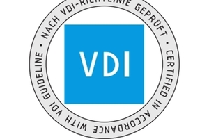  Das VDI Prüfzeichen signalisiert, dass die eingebaute Luftbefeuchtung den Stand der Technik erfüllt 