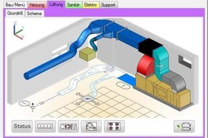  Multifunktional: Integriertes TGA-CAD beinhaltet neben der geometrischen Konstruktion auch alle haustechnischen Gewerke 